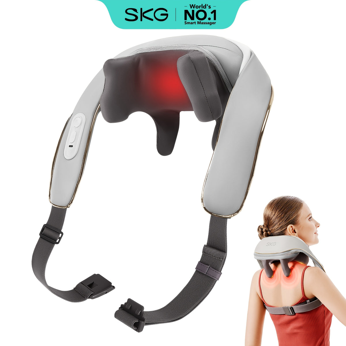neck massager heat 6d shiatsu cordless massager deep