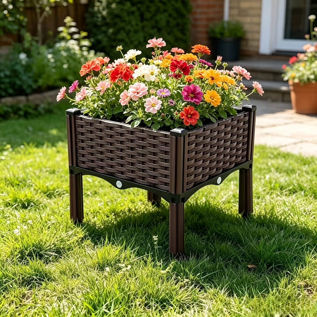 2 3pcs raised garden bed legs elevated plastic planter box