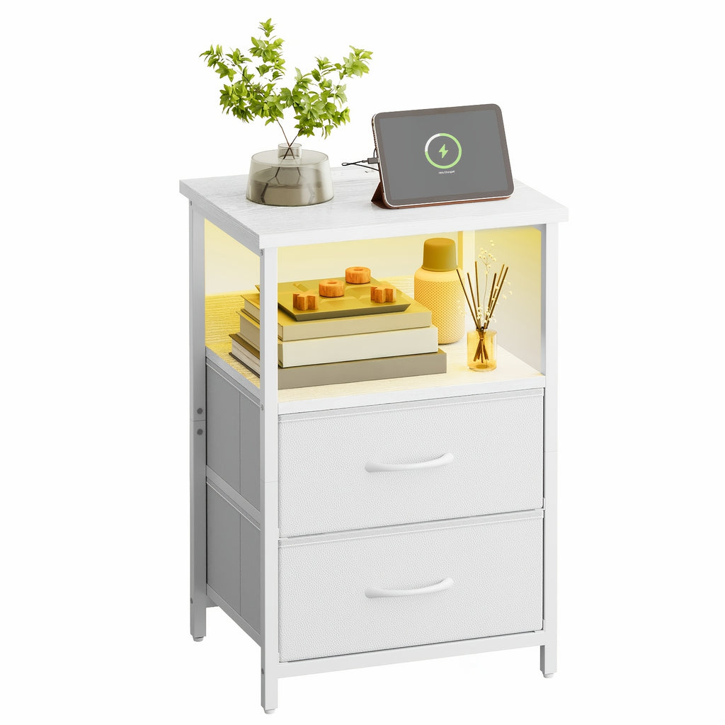1 2pcs night stand display stand 1 2 3 4 drawers led