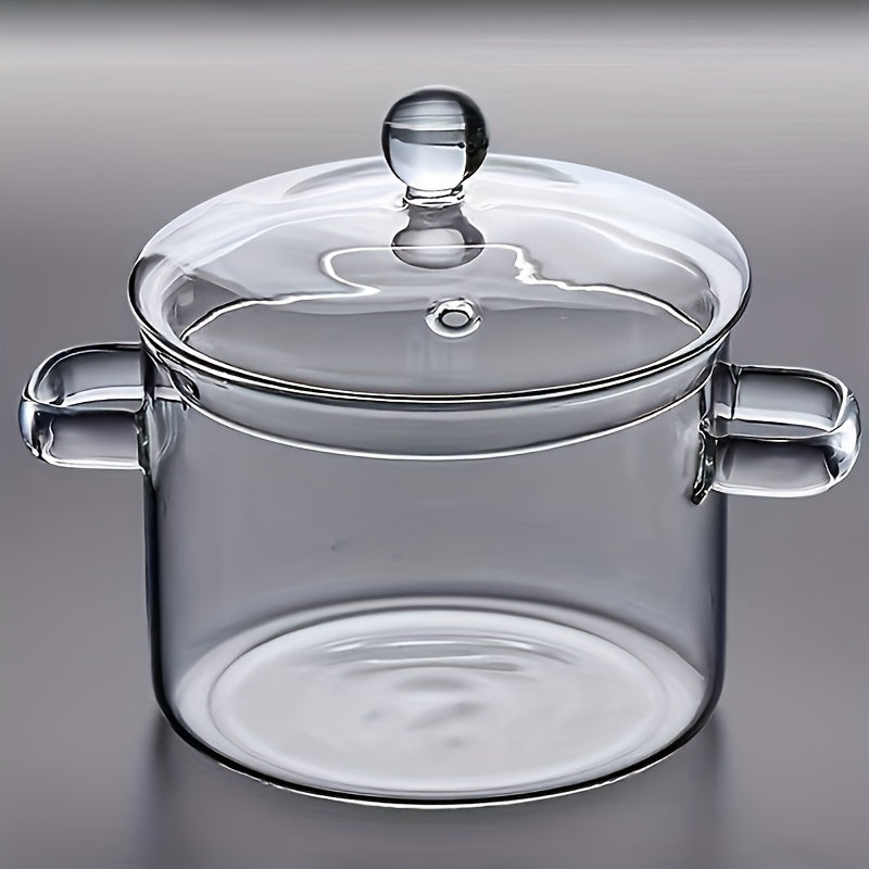 1pc heat resistant clear glass stew pot lid transparent