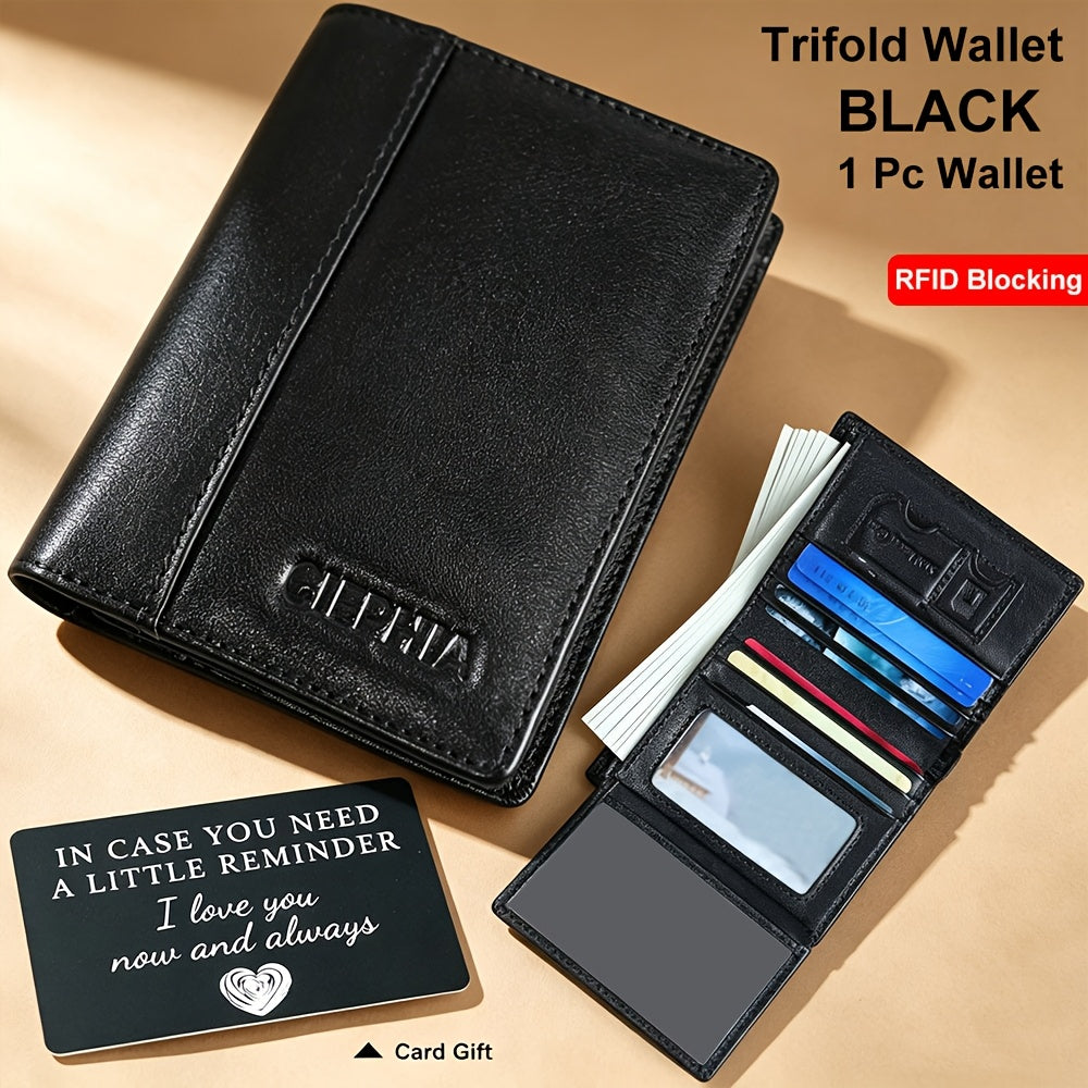 rfid leather wallet fathers day gifts men rfid blocking