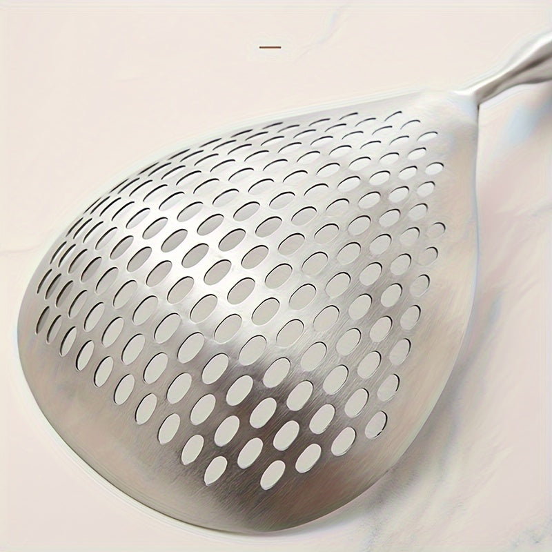 large stainless steel colander skimmer durable kitchen