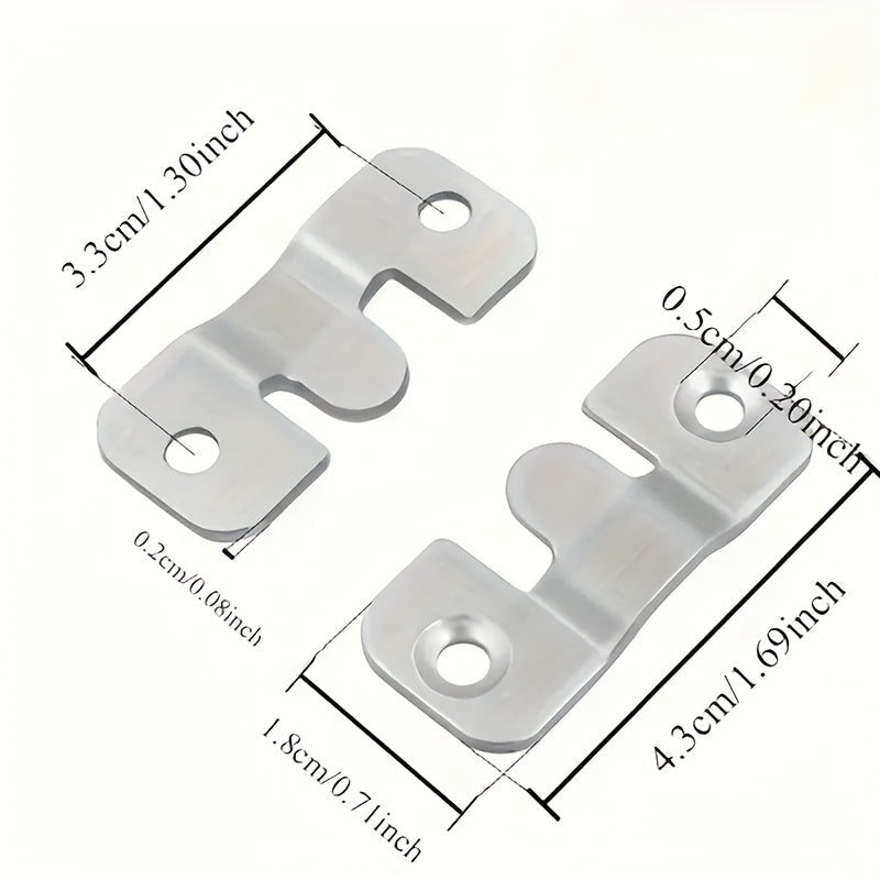 40pcs stainless steel heavy duty mounting brackets embedded