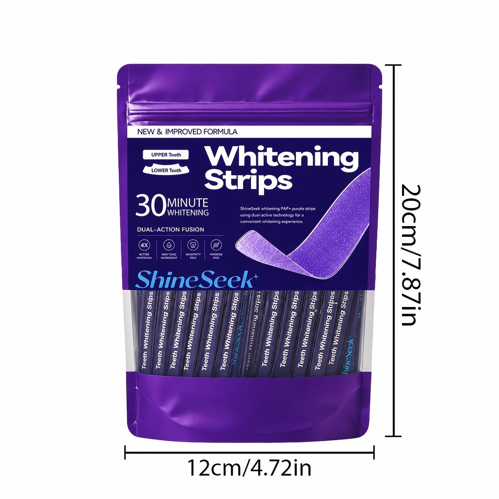 14pcs 7pairs 30 minute quick purple pap teeth strips