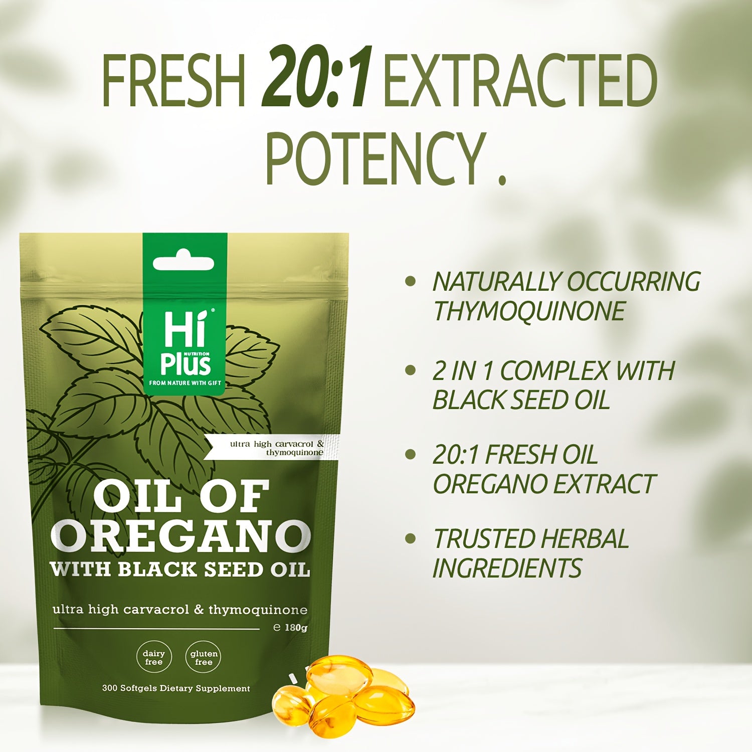oil oregano   300 count 2 in 1 formula black