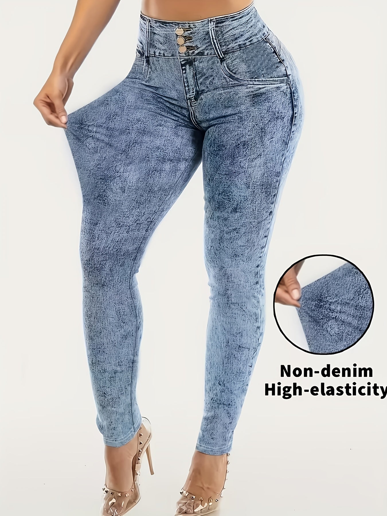printed leggings not   denim fabric elegant womens fitted