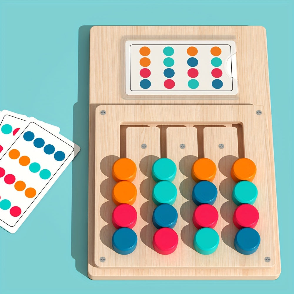 wooden color puzzle enhance   focus hand eye