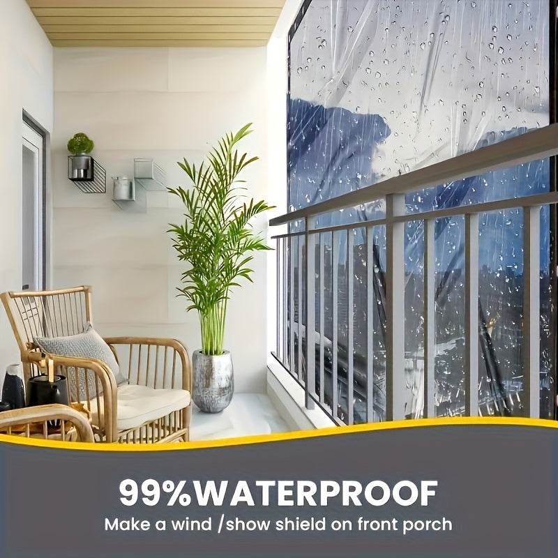 1 transparent pvc tarp holes suitable garden balcony terrace