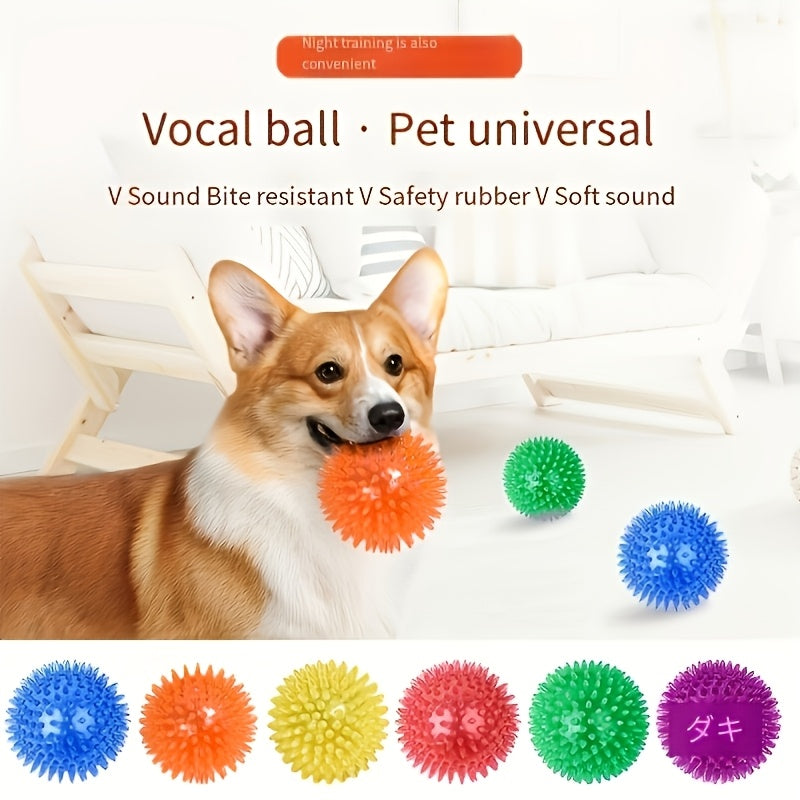 4pcs   toy balls random colors puppy teething toys