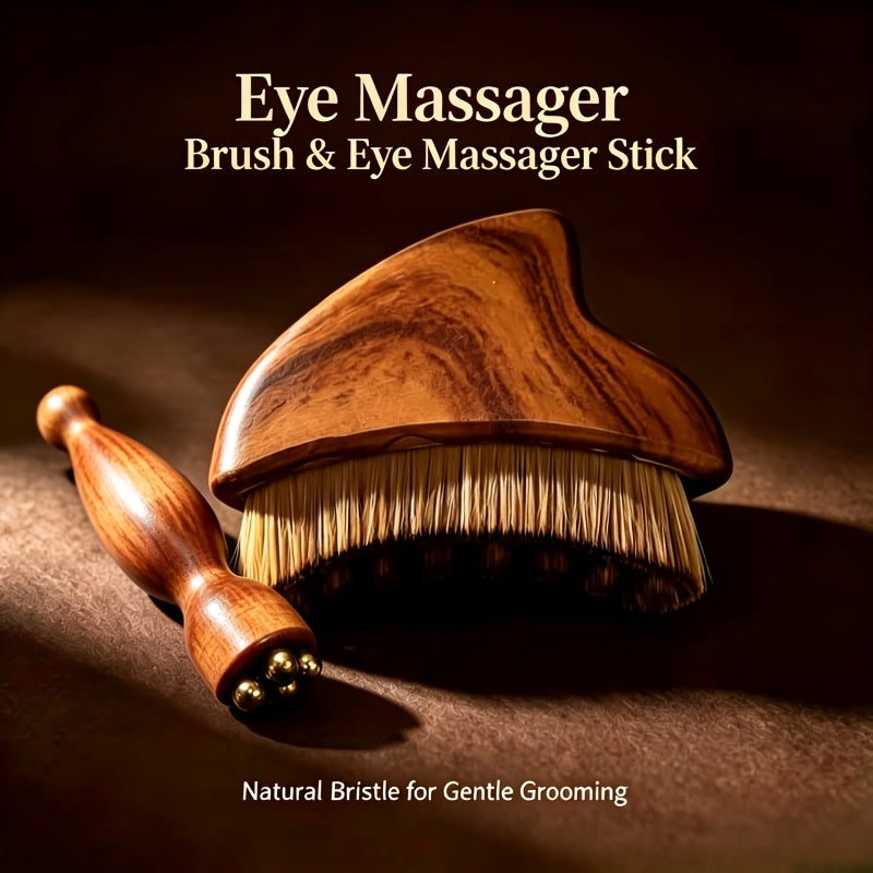 2pcs set lymphatic massage brush facial massager eye massage
