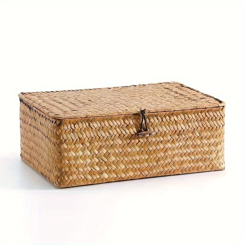 hand   home woven storage blue storage box shelf