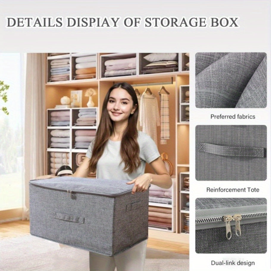 4pcs extra large foldable   storage box waterproof