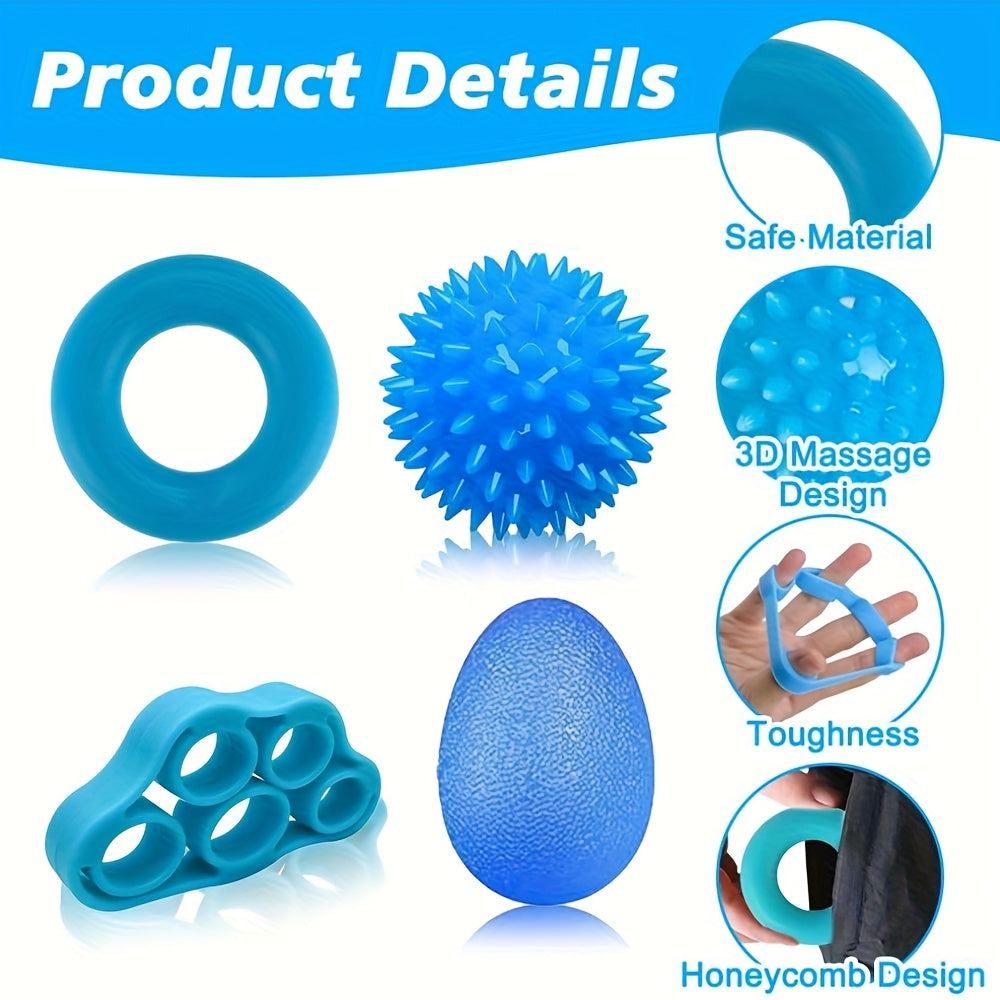 5pcs hand exerciser set finger trainer hedgehog ball soft