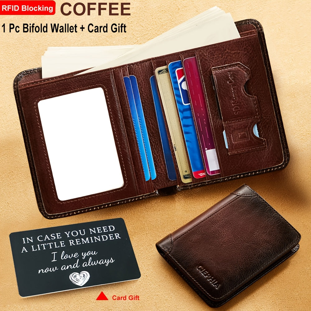 rfid leather wallet fathers day gifts men rfid blocking