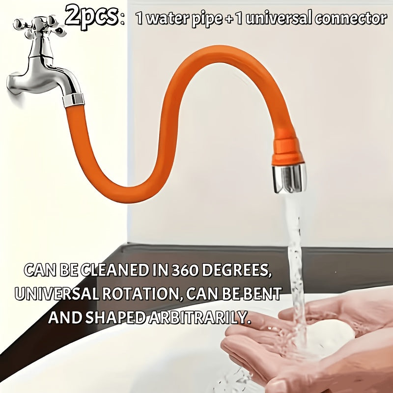 2pcs set 1pc hose 1pc universal connector faucet extension