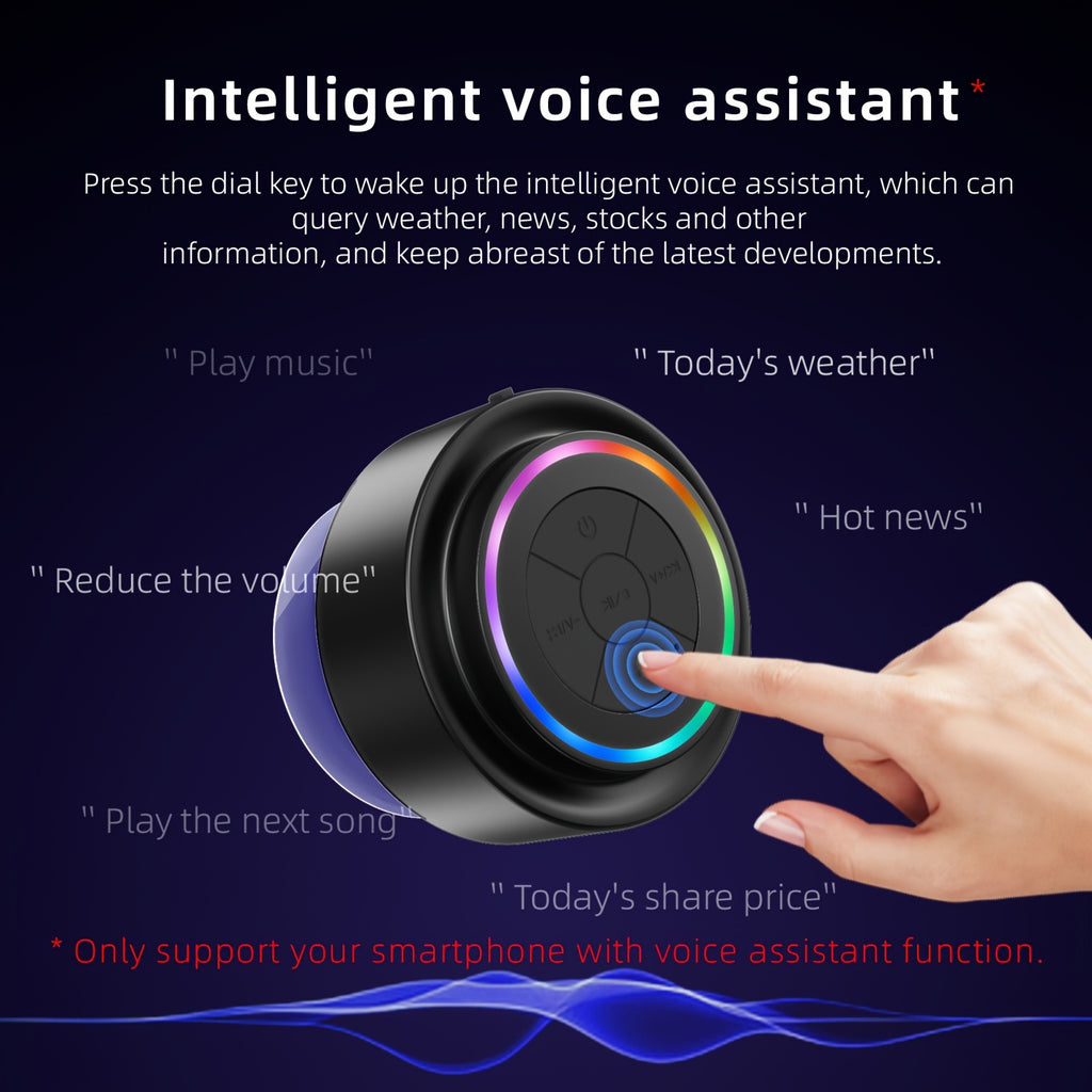 shower speaker built in microphone   control