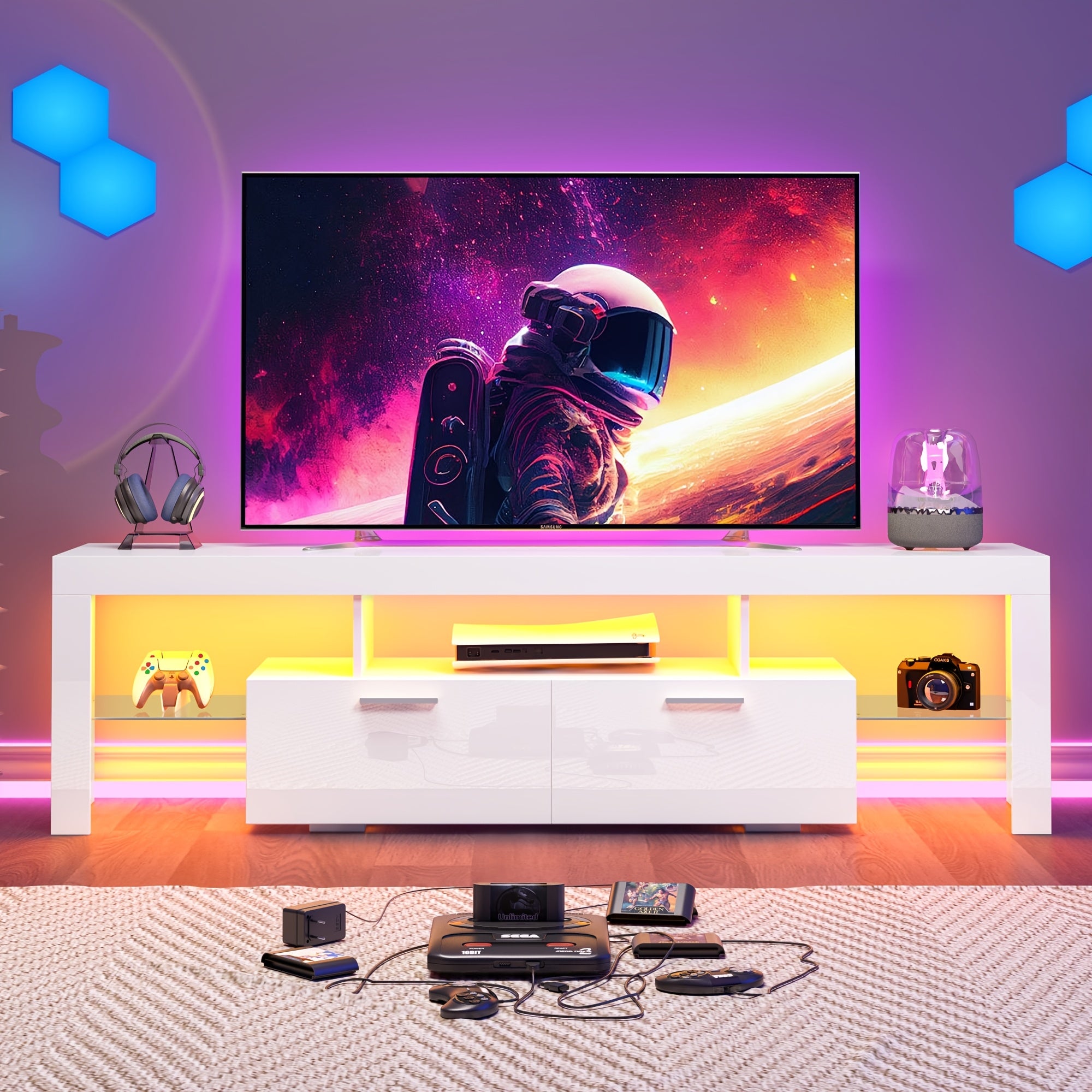 71 high gloss   stand led lights 55 65 75 80 inch tvs