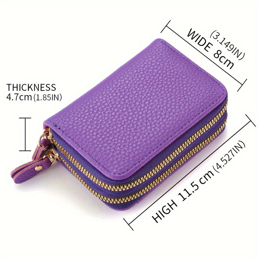 1pc stylish womens zippered coin purse portable small card