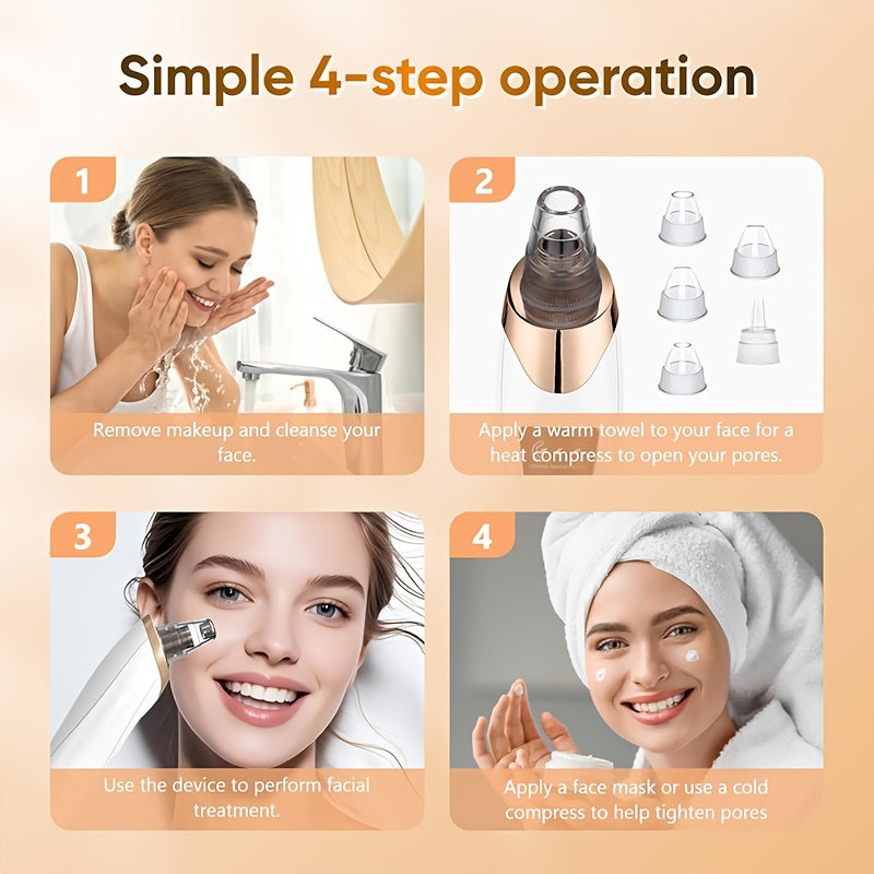 rechargeable blackhead remover pore cleanser set usb