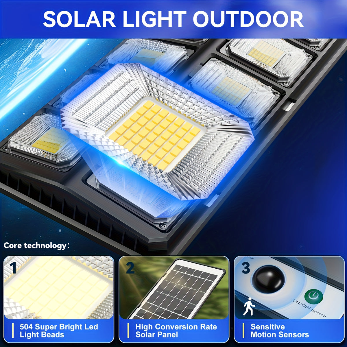 solar street lights outdoor waterproof ip44 solar street