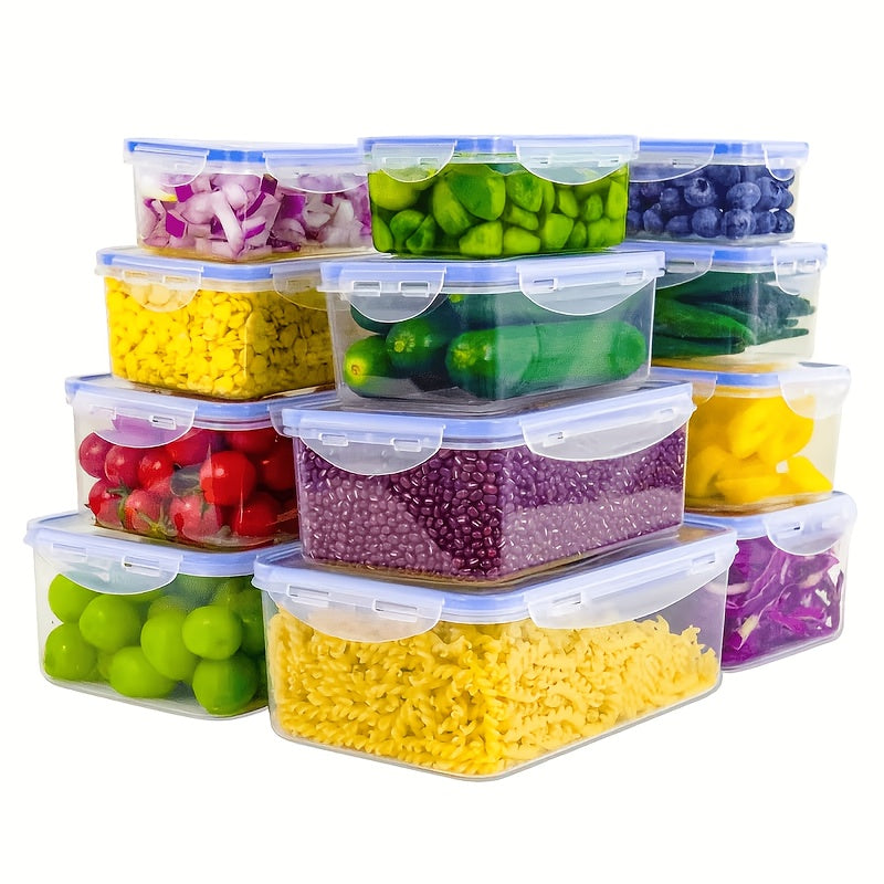 8pcs set   4 containers 4 lids multi size transparent