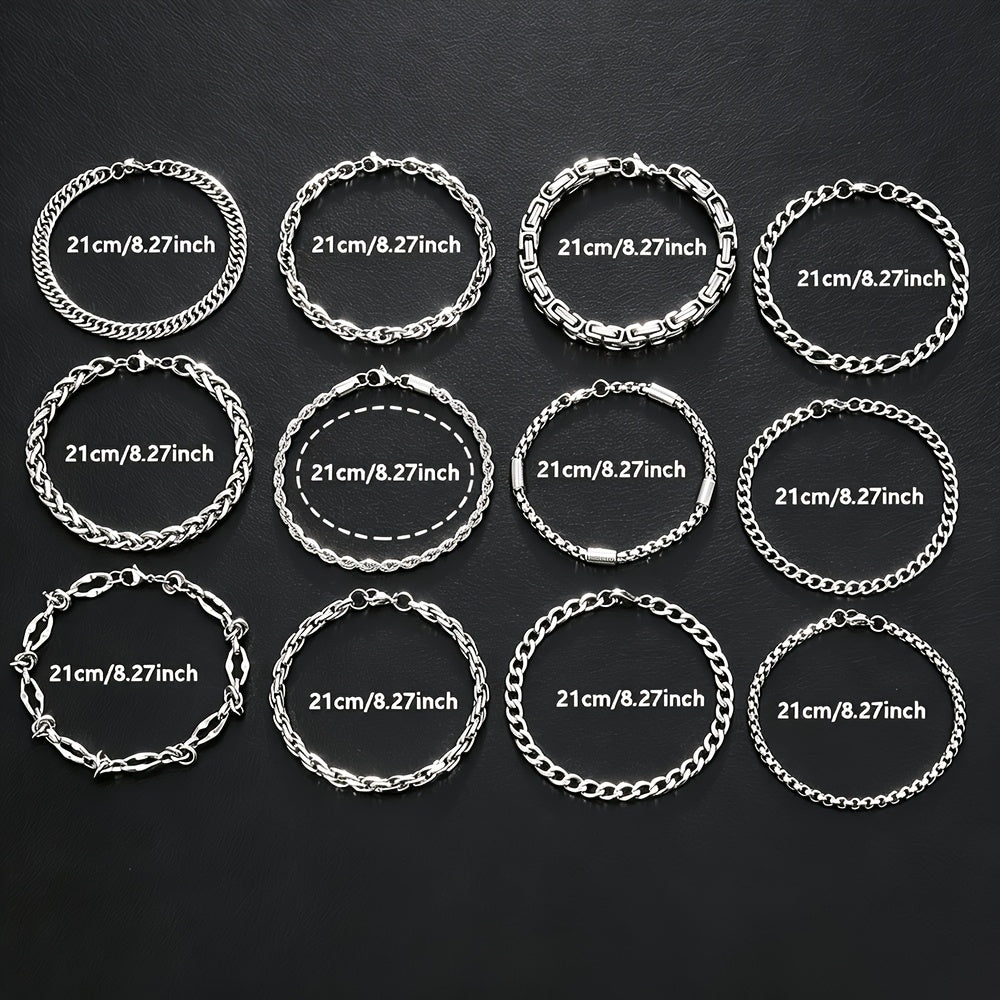 random 6pcs mens 304 304 stainless steel hip hop chunky