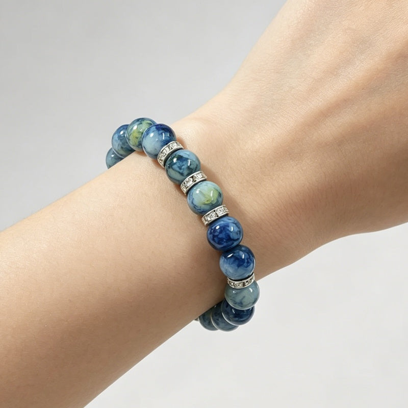 1pc vintage oil painting series beaded bracelet featuring