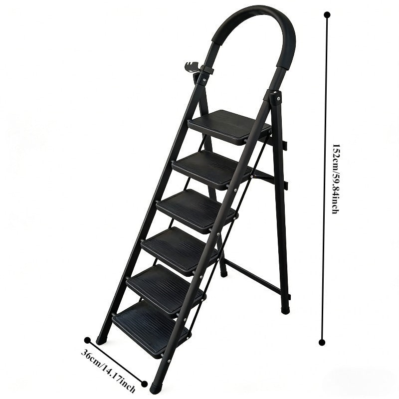 circular armrest industrial ladder black 6 story wide anti