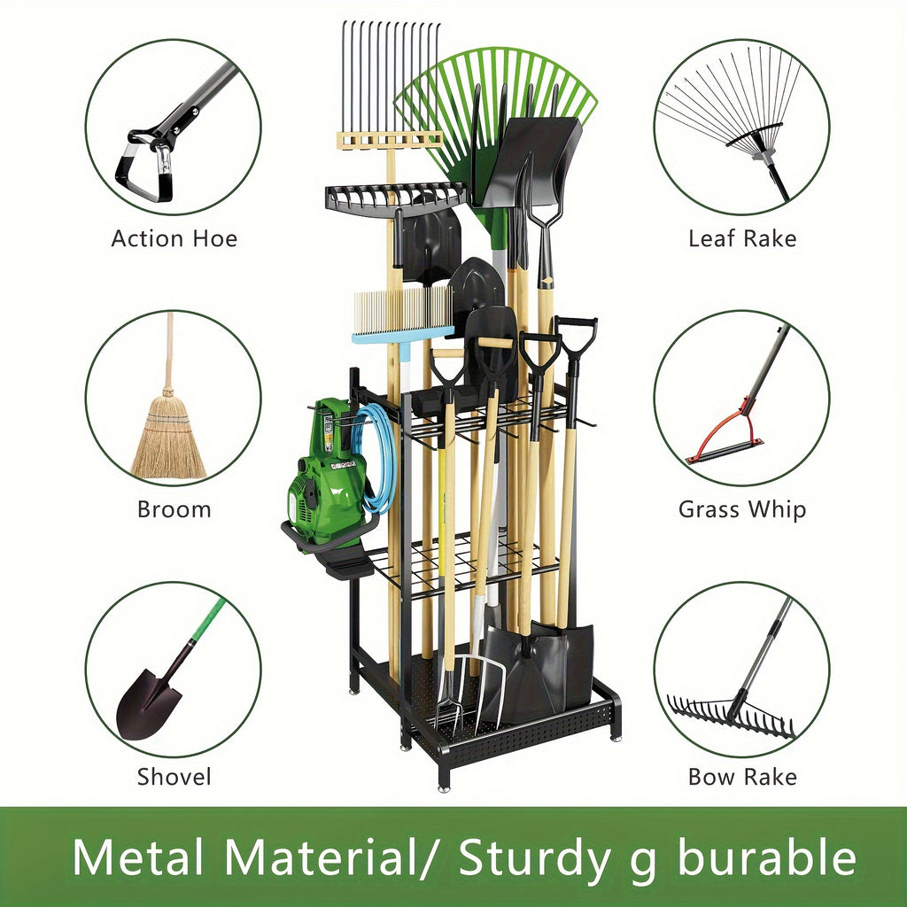 garden tool organizer garage utility storage racks hooks