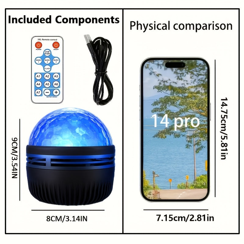 water ripple projection lamp 7 color switching usb powered