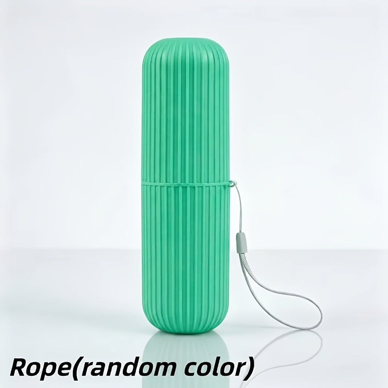 1pc portable lanyard travel toothbrush toothpaste storage