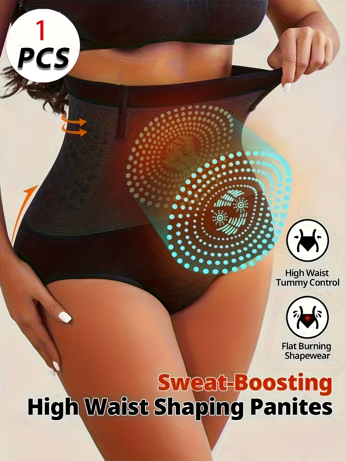 1 piece set light beige black red non slip waistband double