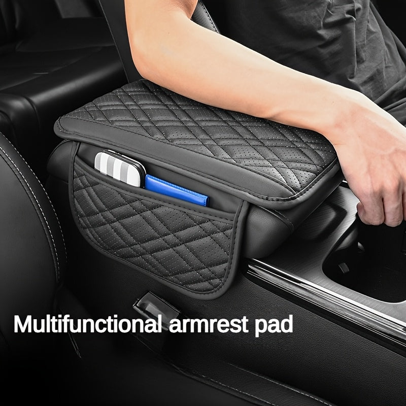 breathable pu leather car armrest cushion multifunctional