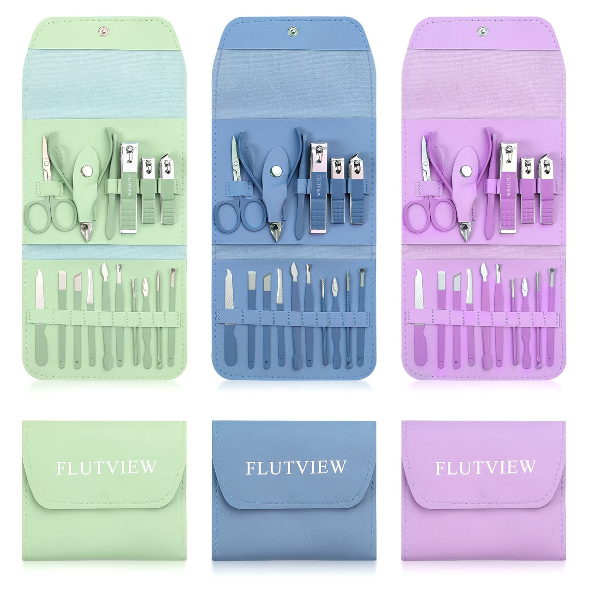 1 set 16 premium stainless steel   nail clippers