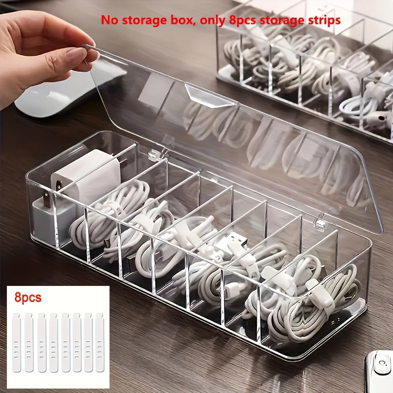 8pcs plastic cable organizer   a desktop storage