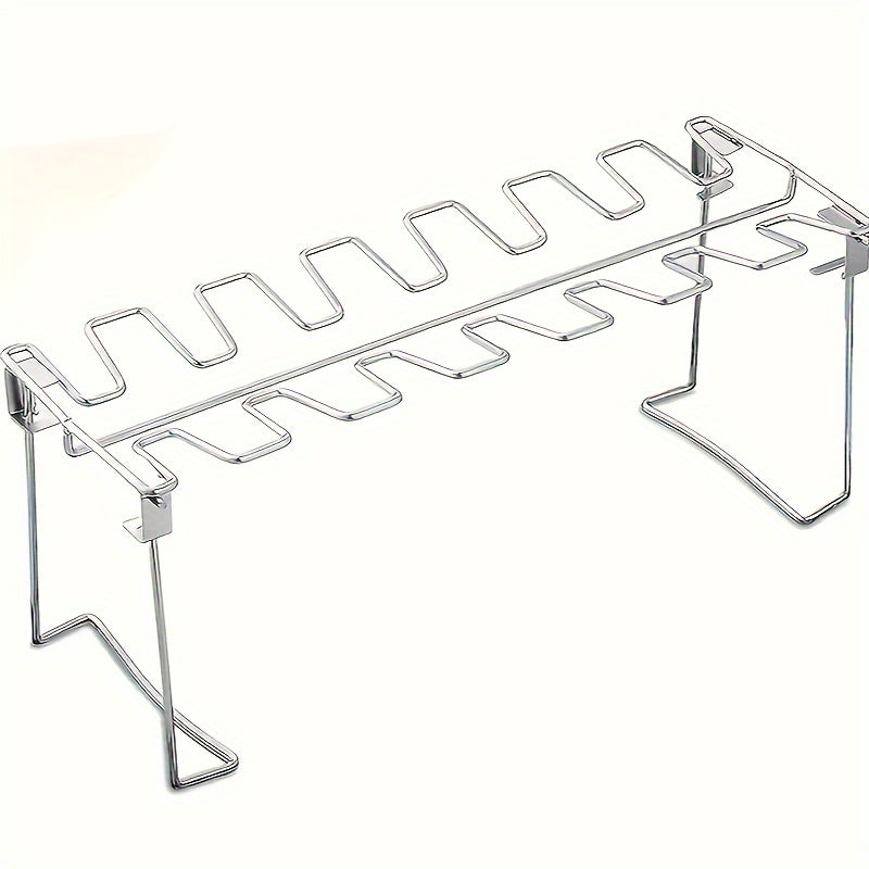 a foldable stainless steel chicken leg rack suitable