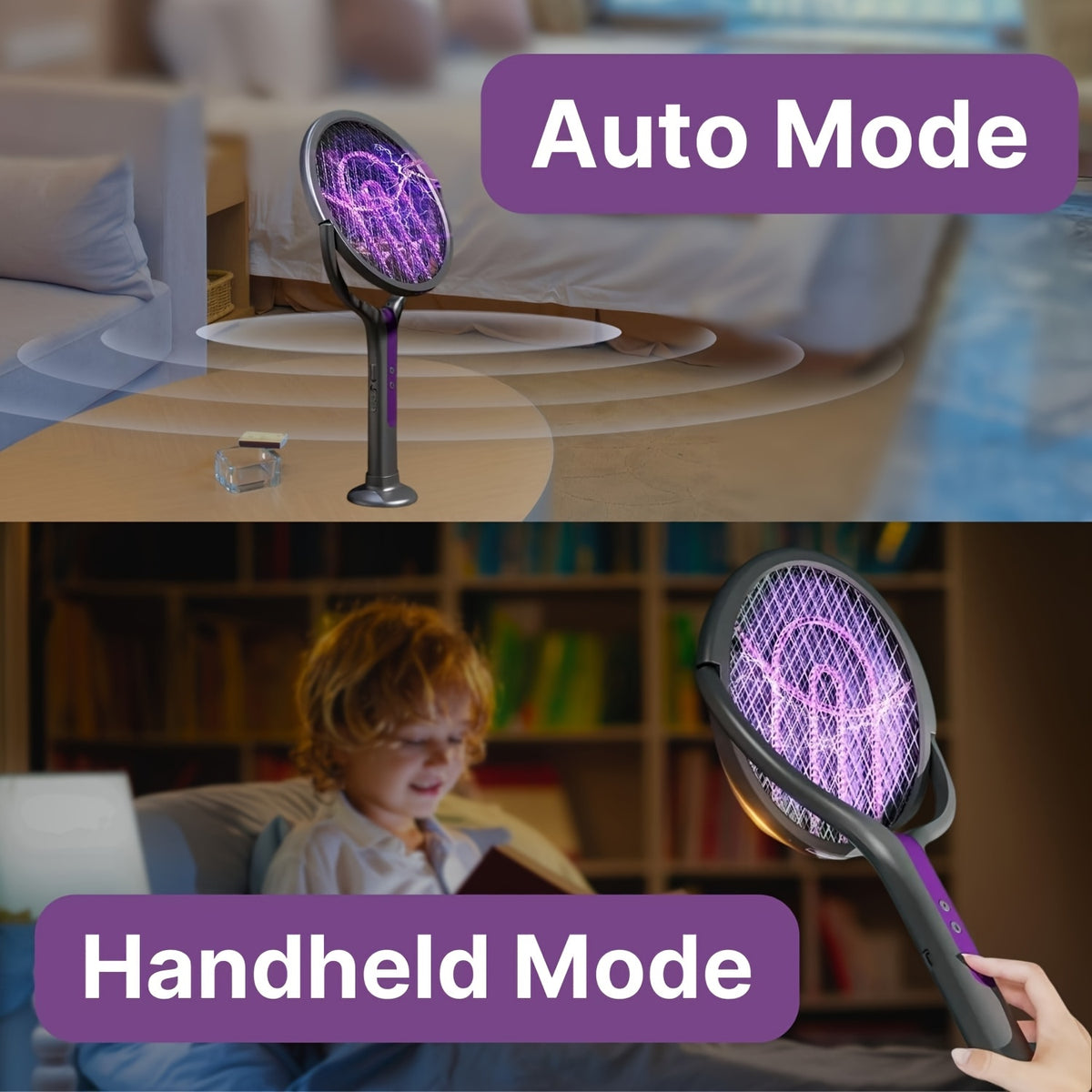 new arrival retractable extended electric fly swatter racket