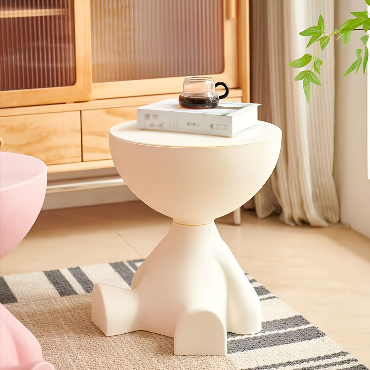 1pc modern creative bear shaped plastic bedside table
