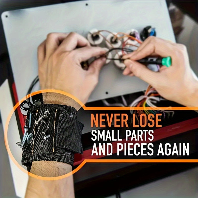 a magnetic wristband powerful magnets hold screws nails