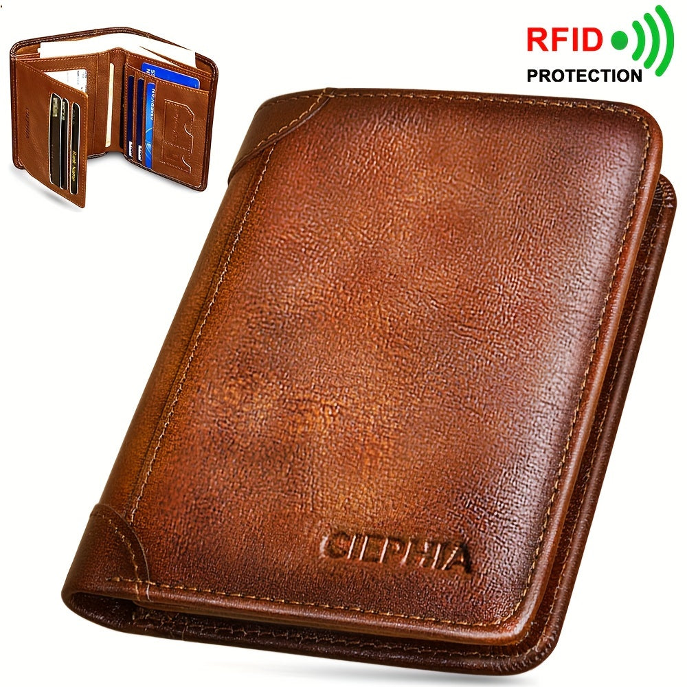 rfid leather wallet fathers day gifts men rfid blocking