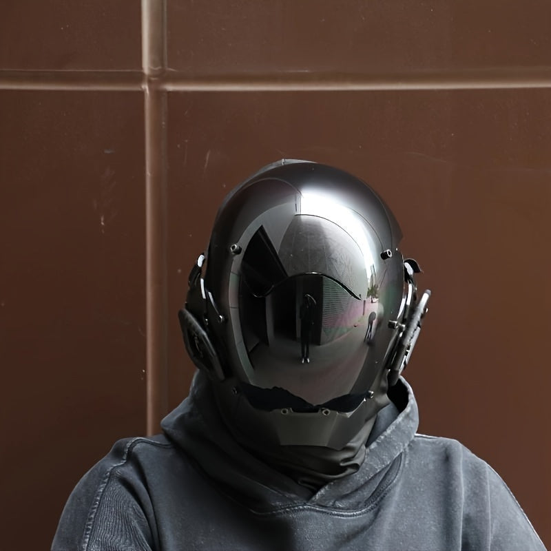 black cyberpunk mask cosplay halloween mechanical cool real