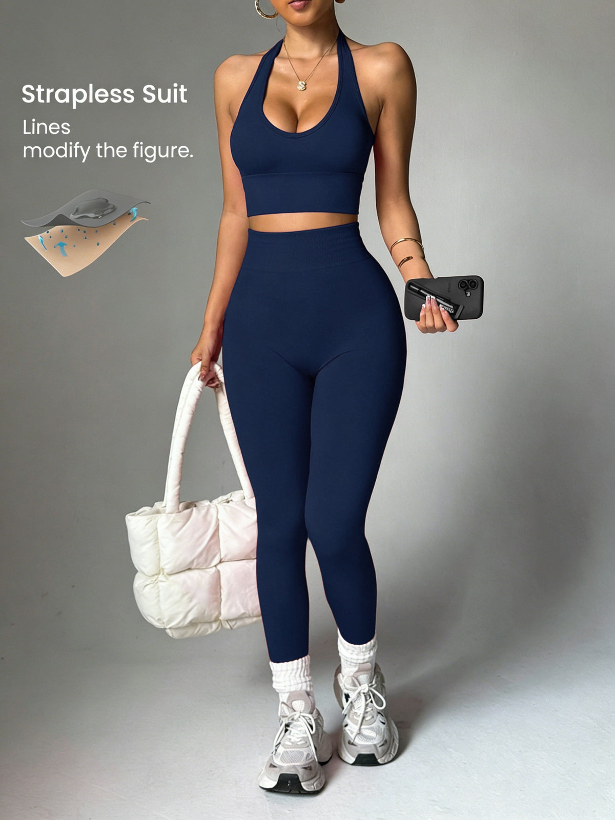 2pcs solid color fashionable   versatile womens