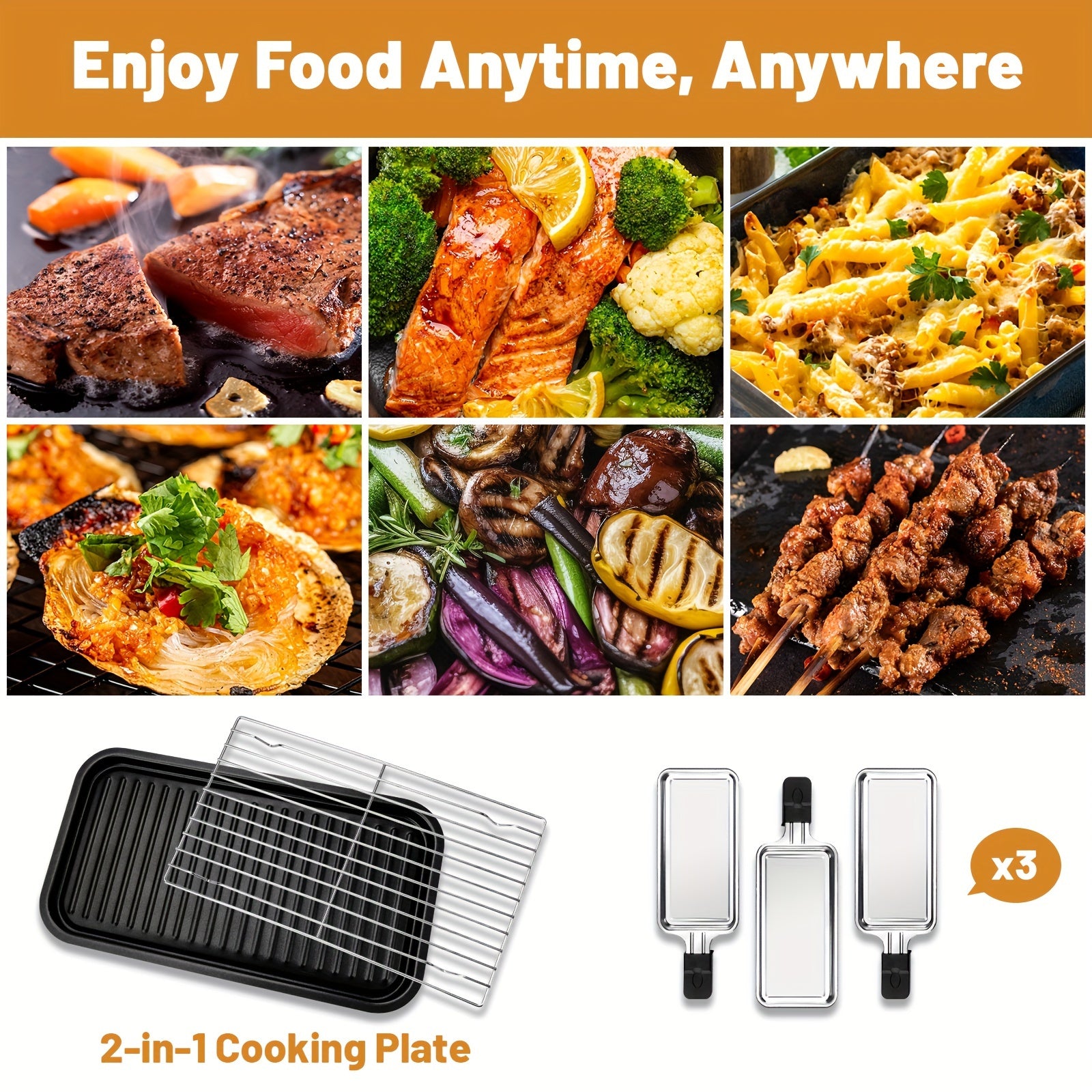 smokeless electric grill indoor grill removable non stick