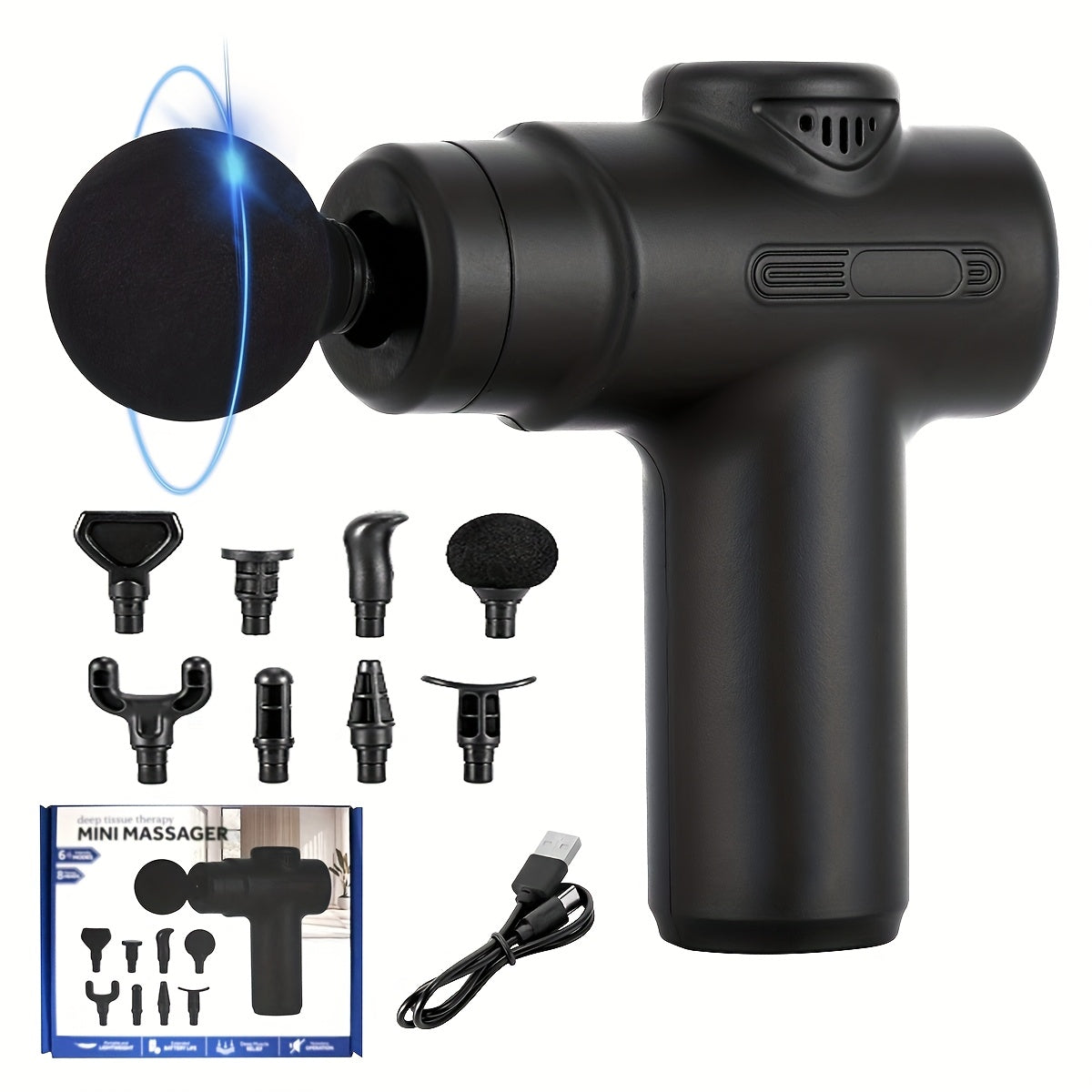multifunctional portable fascia gun electric massager usb
