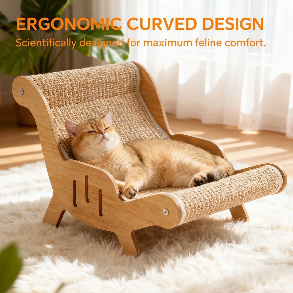 durable sisal rope cat scratching chair sturdy structure