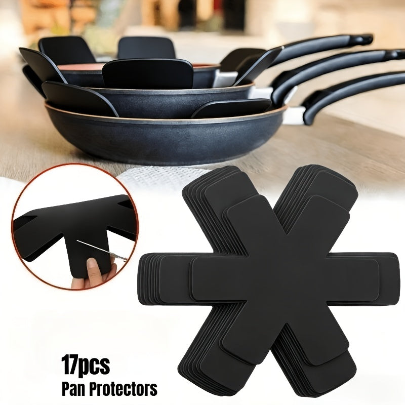 17pcs high quality non stick pot mats anti scratch pattern
