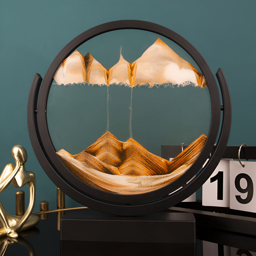 3d flowing sand painting living room hourglass glass