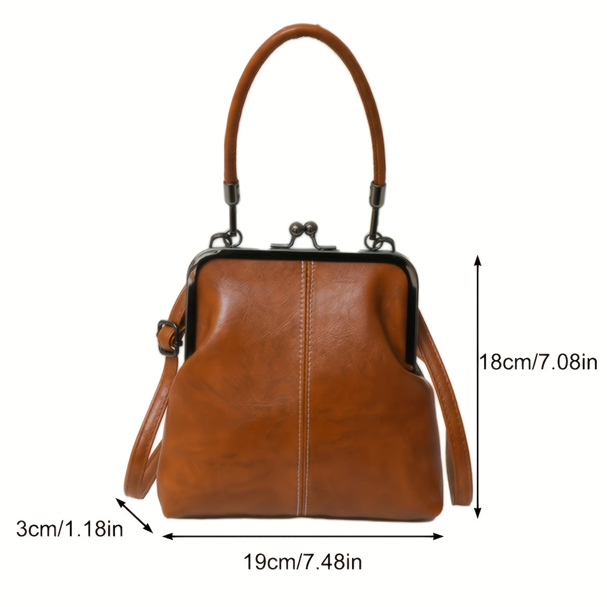 1 elegant faux leather crossbody bag suitable women vintage
