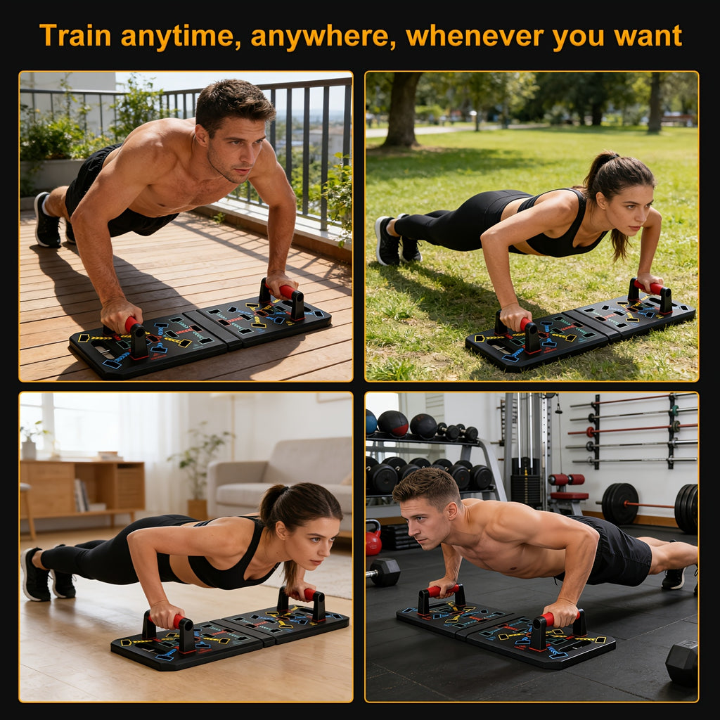 push board pilates bar   band ab roller foldable