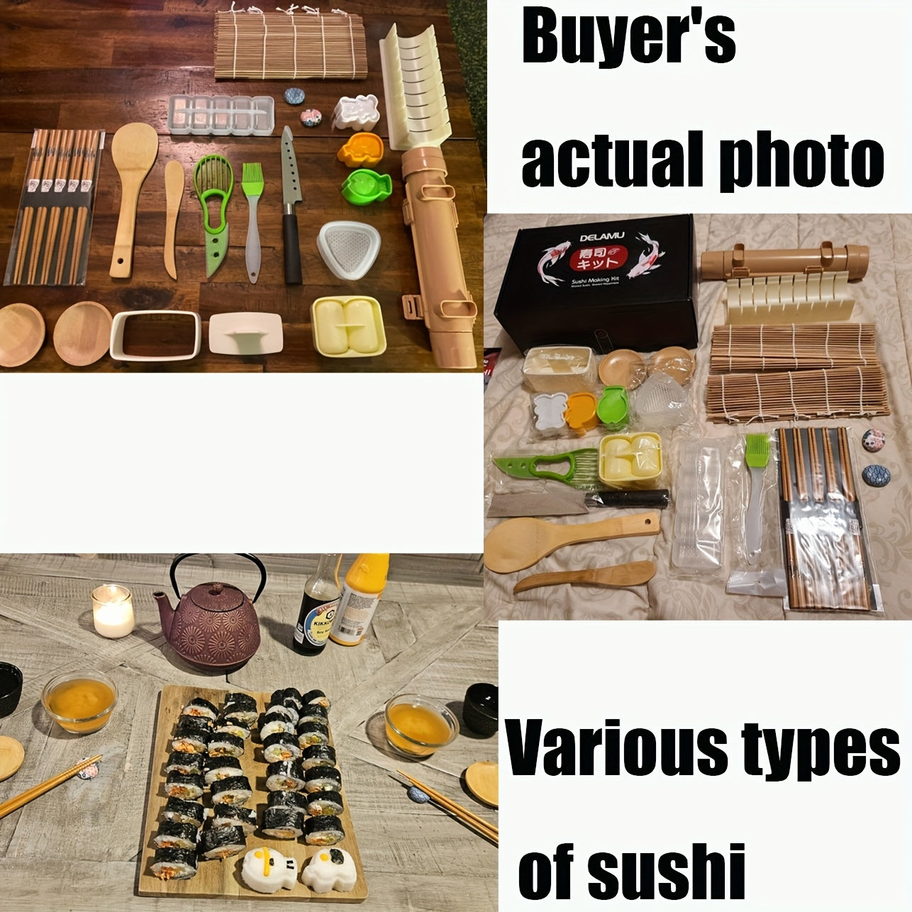 9 27pcs sushi making kit rice roll molds tool home beginners